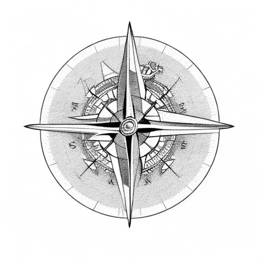 Map And Plane And Compass