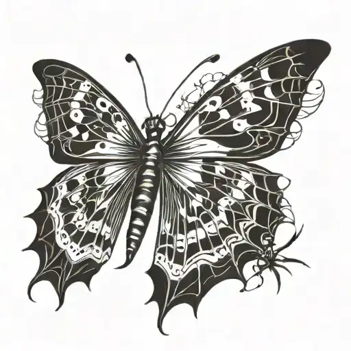 Butterfly And Spider