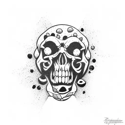 A Sniper Silhouette With Exploding Skulls In The Background