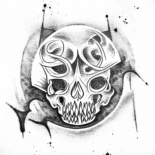 Chaos Symbol With Skull