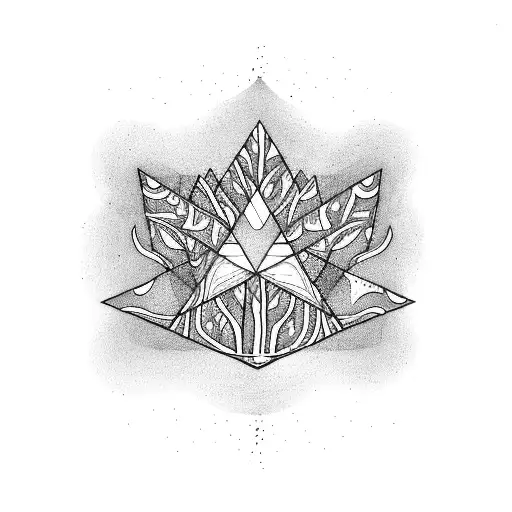 Tree Coming Out Of A Triangle