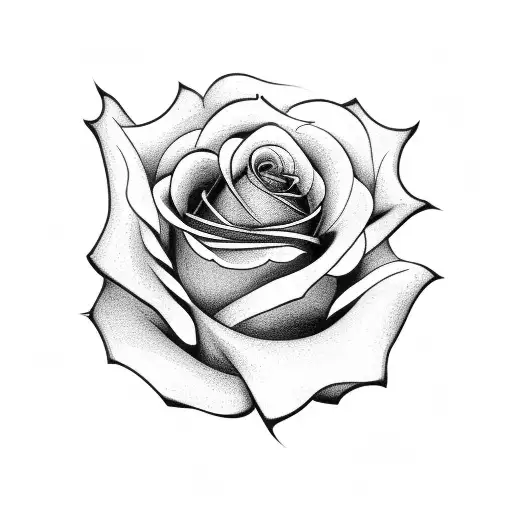 Rose With Heartbeat For Stem