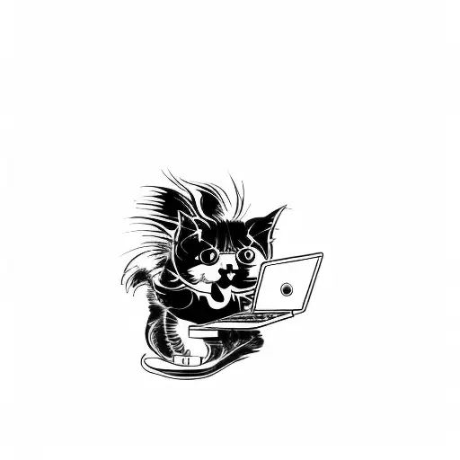 A Cat Using A Laptop