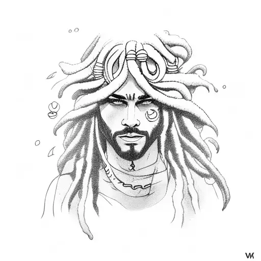 Guy In Dreadlocks Windsurfing