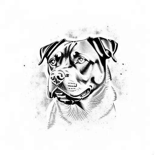 A Majestic Rottweiler Surrounded By A Vibrant Abstract Art Background