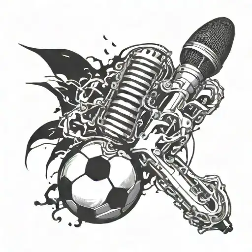 Combine A Microphone With A Soccer Ball In A Dynamic Composition