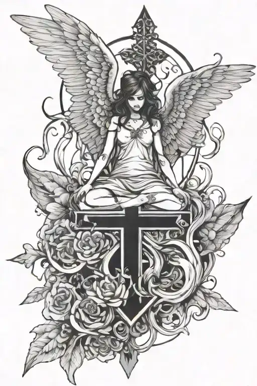 Fallen Angel And Inverted Cross