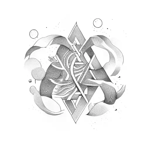 Masculine Cancer And Aquarius Symbol