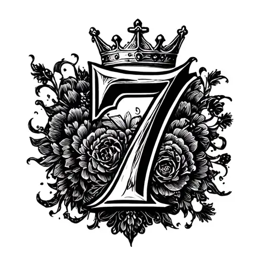 Number 7 With A King's Crown