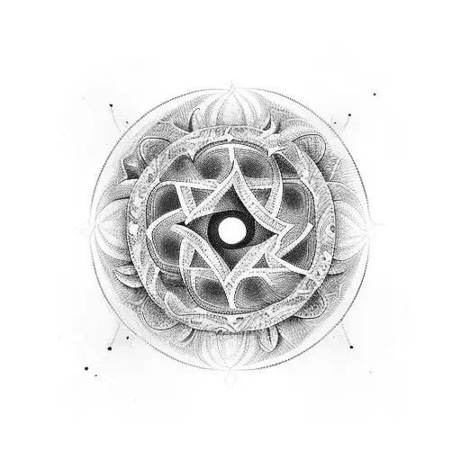 Sanskrit Quote About Passion And Creativity In A Bold Blackwork Design