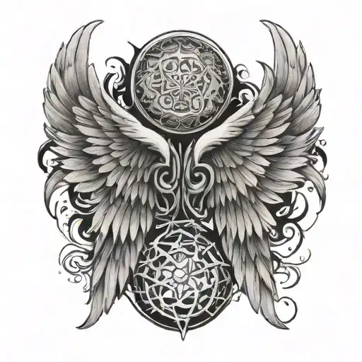 1 Angel Wing And 1 Demonic