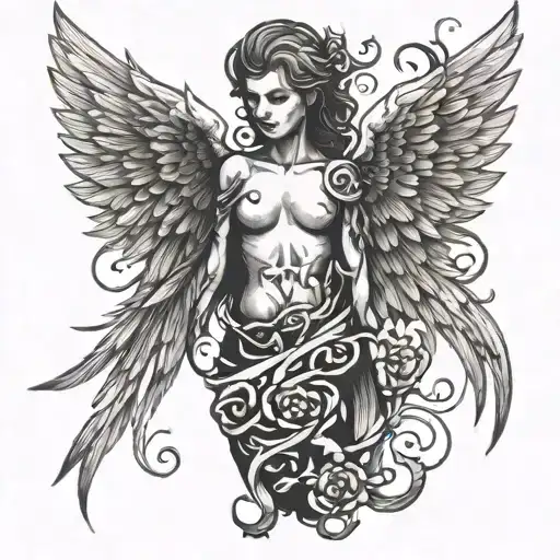 Angel And Demonic Wings