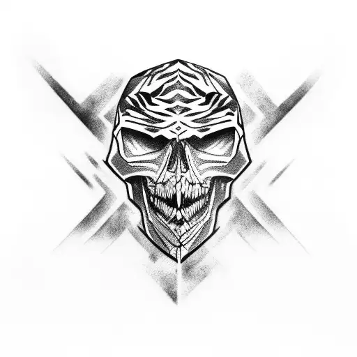 Skull Fighter White Tigre Of Head