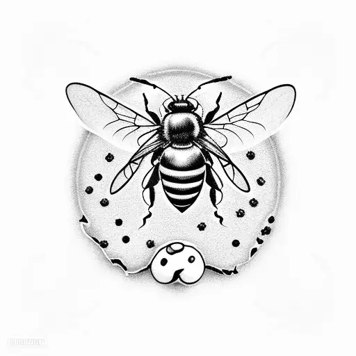 M&m Candy With A Honey Bee