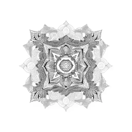 Integrate Your Name Into A Black Mandala With A Cross