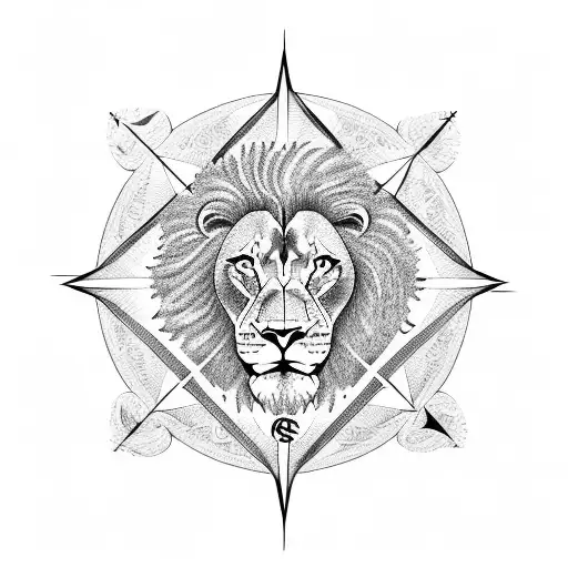Compass And A Lion