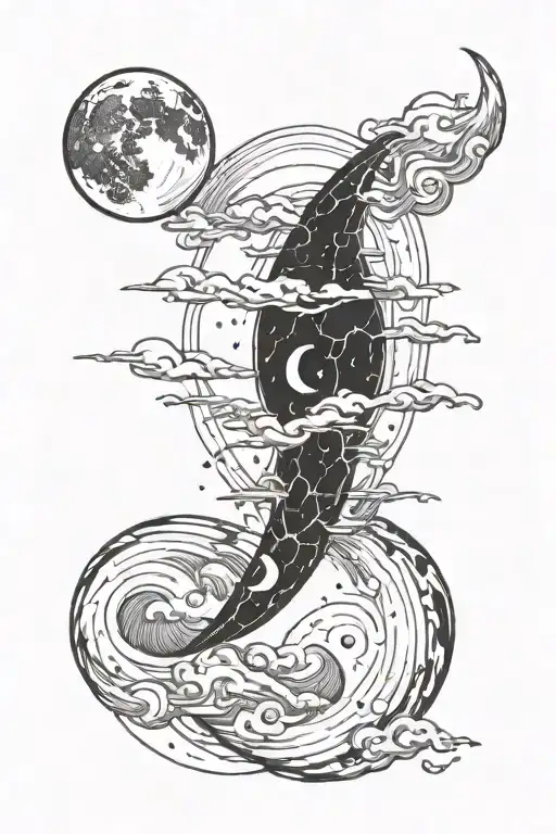 Moon Phase And Lightning Storm