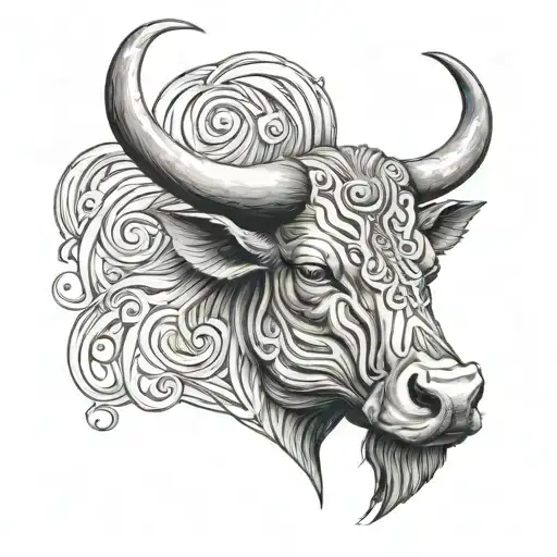 Taurus Black And Grey Portrait