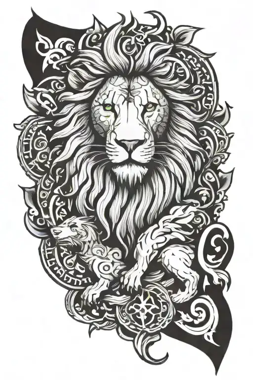 Cross And Lion
