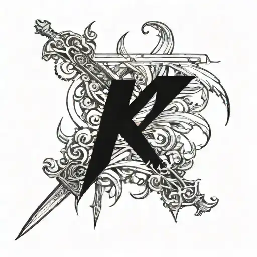 Roman Numeral 9 With Swordy