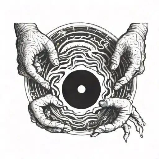 Two Hands Around A Black Hole