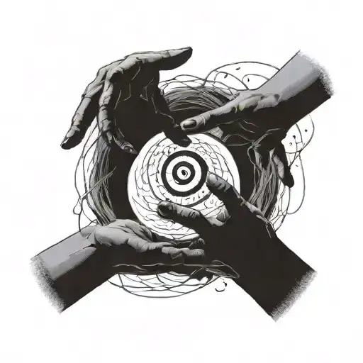 Two Hands Around A Black Hole