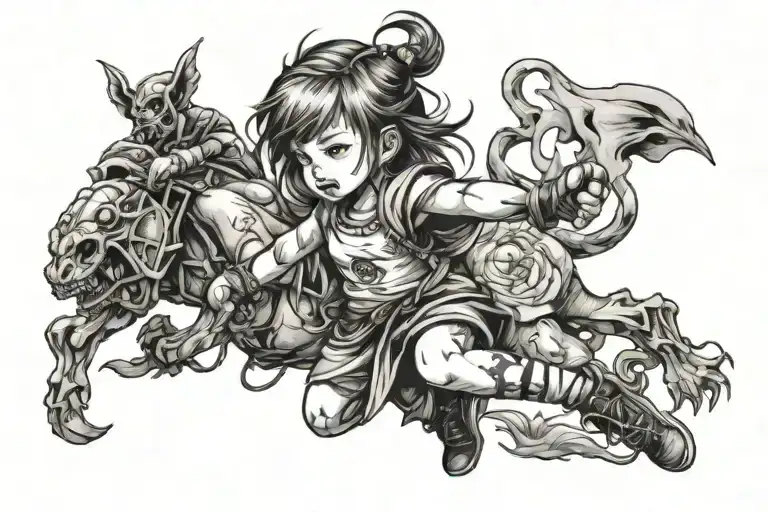 Little Girl Fighting The World