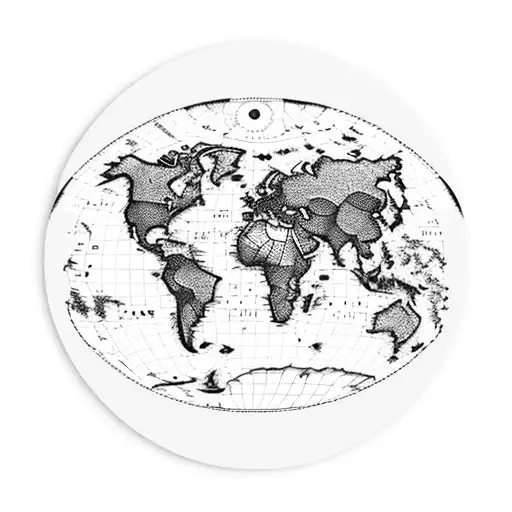 A World Map With Landmarks And Symbols Of The Client's Favorite Travel Destinations