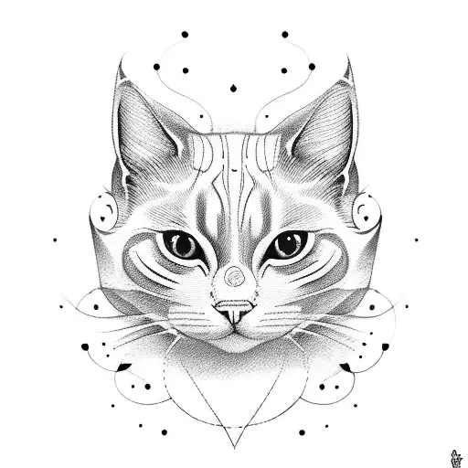 Full Body White Cat With Black Wings