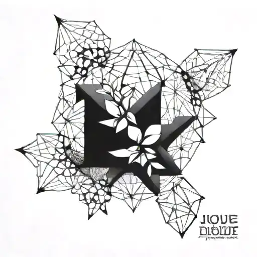 Incorporate Intricate Geometric Shapes Into A Design Symbolizing The Concept Of Love
