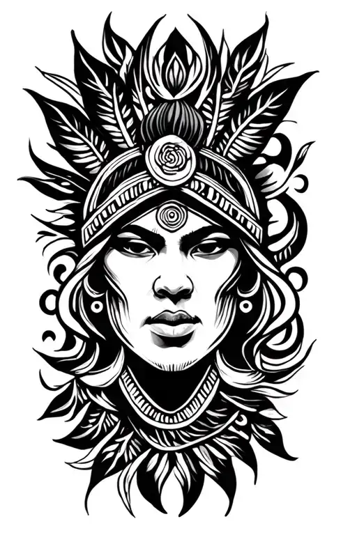 Samoan Style Tatto Symbolizing Inner Strength