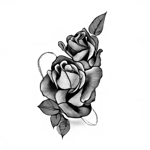 A Portrait Of A Woman With Roses