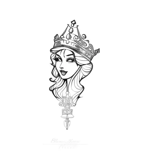 A Woman With A Crown On Her Head