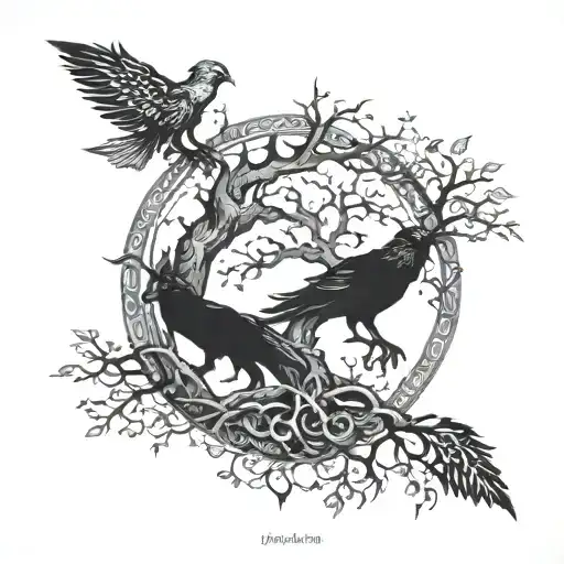 Yggdrasil Huginn & Muninn With The Realms