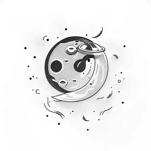 Astronaut Floating Near A Black Hole