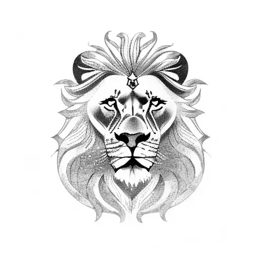 A Majestic Lion Standing In Front Of The Texas Flag