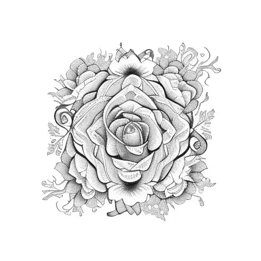 A Trail Of Blooming Flowers Winding Through A Mountain Range