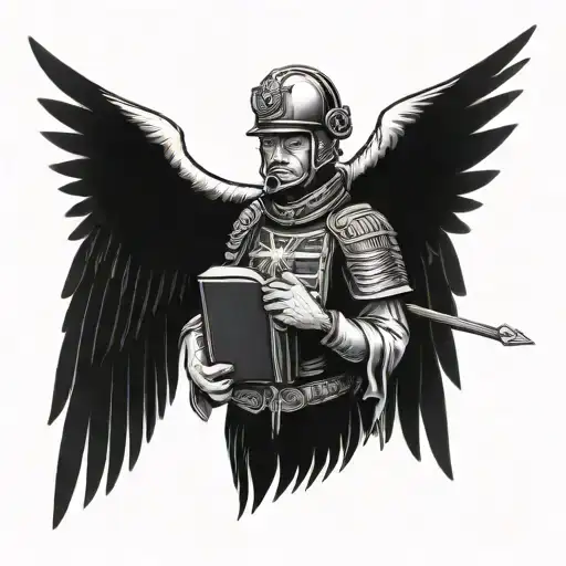 Polish Wing Hussar Holding A Bible