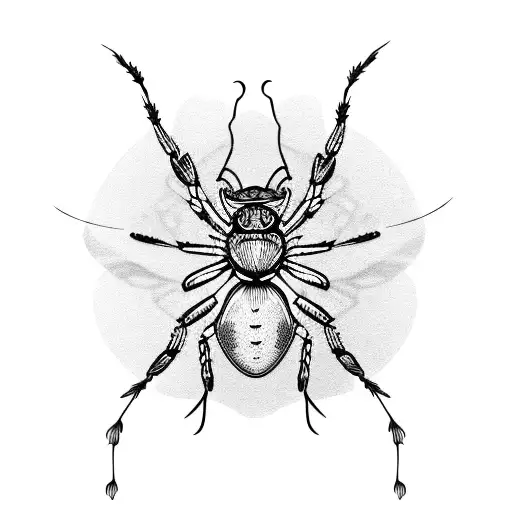 A Butterfly With A Spider