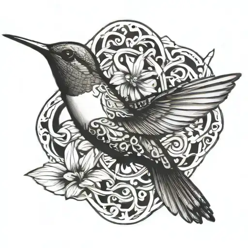 Hummingbird With Infinite Symbol