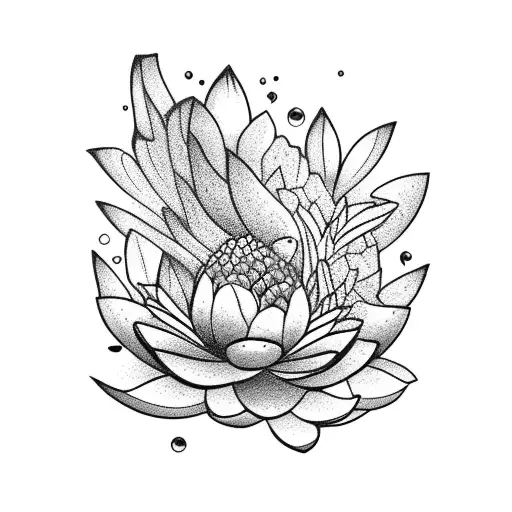 Butterflies And Lotus Flower