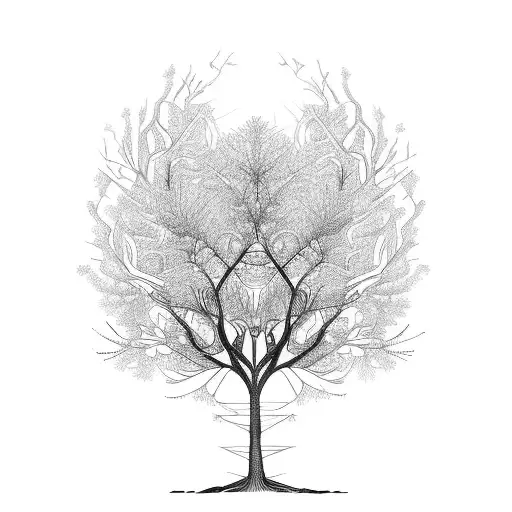 A Whimsical Tree With Branches Representing Each Family Member