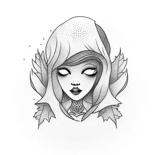 A Girl On A Tree Stump