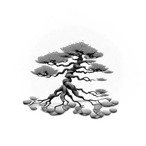A Bonsai Tree Black Pinus