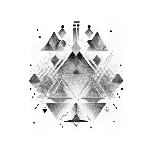 An Abstract Representation Of An Amo Rave Party With Vibrant Colors And Geometric Shapes