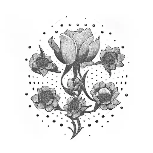 A Vintage Car Cruising Through A Field Of Blooming Flowers