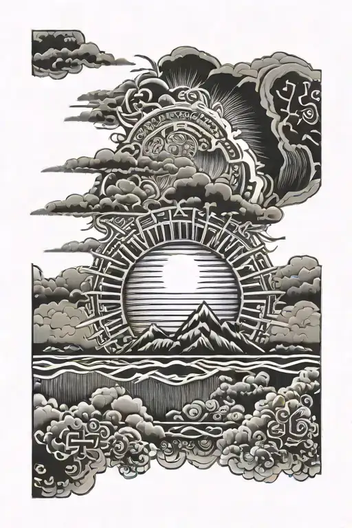 Sun Bursting Through Dark Clouds