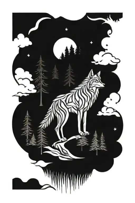 Wolf And Forest House Road