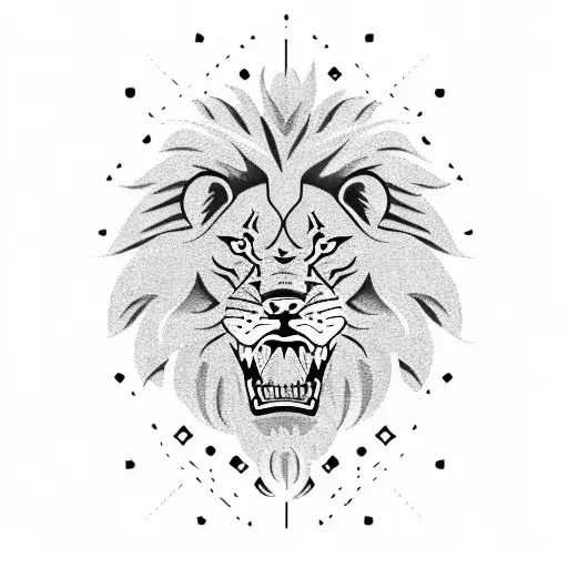 A Fierce Lion Roaring While Wearing A Jiu-jitsu Gi