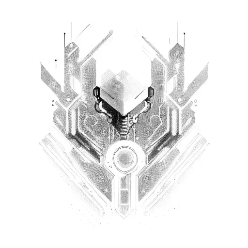 A Futuristic Cyborg With Elements Of Techno Music Incorporated